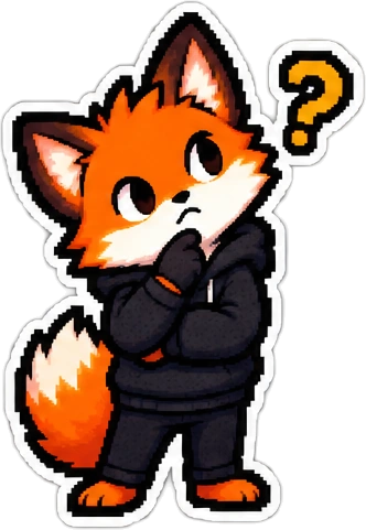 INQ Fox mascot thinking
