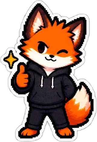 INQ Fox mascot giving thumbs up